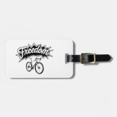 Fietsen zijn vrijheid bagagelabel (Voorkant horizontaal)