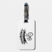 Fietsen zijn vrijheid bagagelabel (Achterkant verticaal)