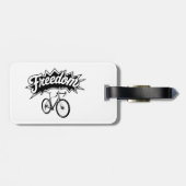 Fietsen zijn vrijheid bagagelabel (Achterkant horizontaal)