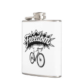 Fietsen zijn vrijheid heupfles (Links)