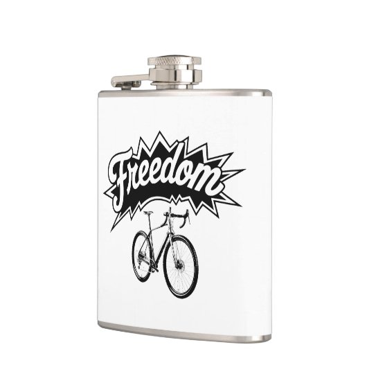 Fietsen zijn vrijheid heupfles (Links)