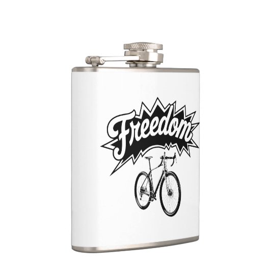 Fietsen zijn vrijheid heupfles (Rechts)