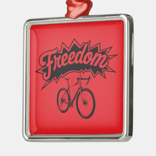 Fietsen zijn vrijheid metalen ornament (Links)