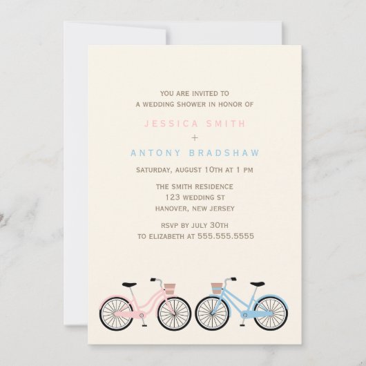 Fietsen Zijne en Hers Vrijgezellenfeest Kaart (Voorkant)