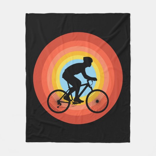 FIETSEN ZONSONDERGANG VINTAGE FLEECE DEKEN (Voorkant)