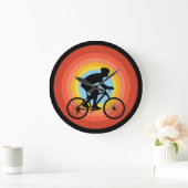 FIETSEN ZONSONDERGANG VINTAGE GROTE KLOK (Huis)