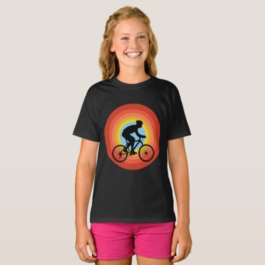 FIETSEN ZONSONDERGANG VINTAGE T-Shirt (Voorkant volledig)