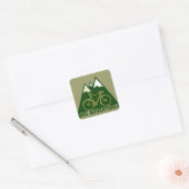 fietsenaval - fietsen vierkante sticker (Envelop)