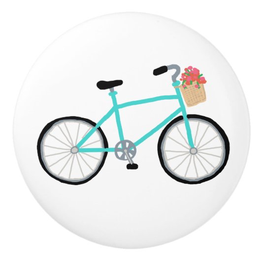 Fietsenbak en keukenkast keramische knop (Voorkant)