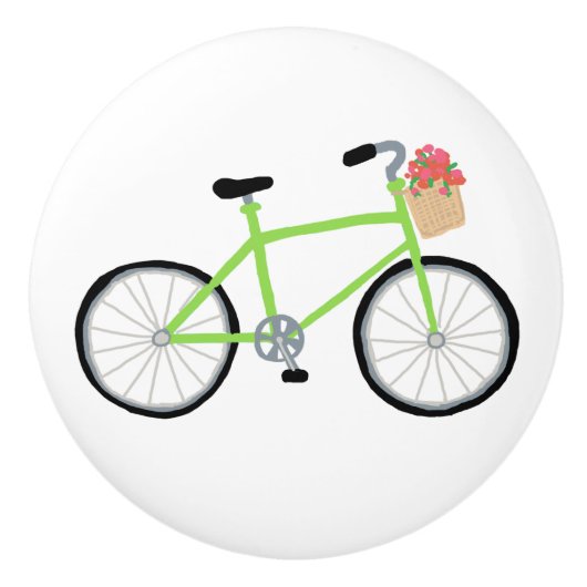 Fietsenbak en keukenkast keramische knop (Voorkant)