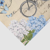  fietsenblauw bloemenpapier voor Briefkaarten Tissuepapier (Detail)