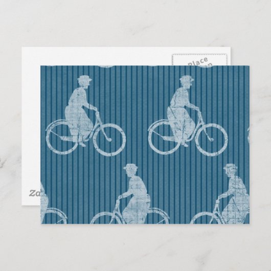  fietsenblauw briefkaart (Voorkant / Achterkant)