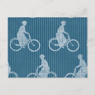  fietsenblauw briefkaart