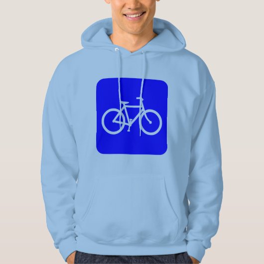 Fietsenbord - blauw hoodie (Voorkant)