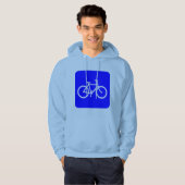 Fietsenbord - blauw hoodie (Voorkant volledig)