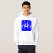Fietsenbord - blauw hoodie (Voorkant volledig)