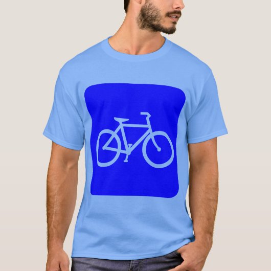 Fietsenbord - blauw t-shirt (Voorkant)