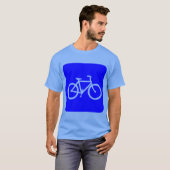 Fietsenbord - blauw t-shirt (Voorkant volledig)