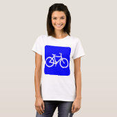 Fietsenbord - blauw t-shirt (Voorkant volledig)