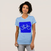 Fietsenbord - blauw t-shirt (Voorkant volledig)
