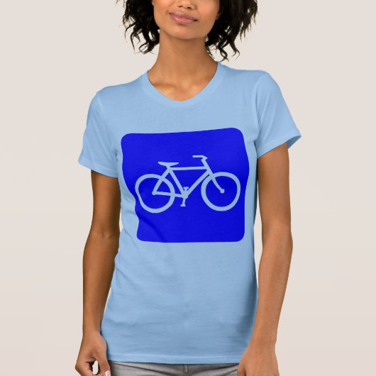 Fietsenbord - blauw t-shirt (Voorkant)