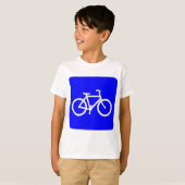 Fietsenbord - blauw t-shirt (Voorkant volledig)