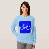 Fietsenbord - blauw t-shirt (Voorkant volledig)