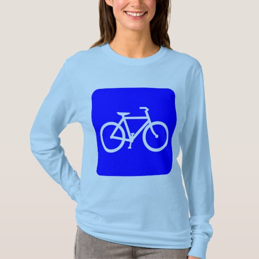 Fietsenbord - blauw t-shirt (Voorkant)
