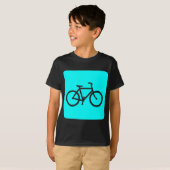 Fietsenbord - Cyaan T-shirt (Voorkant volledig)