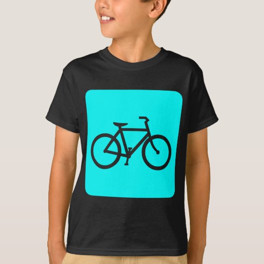 Fietsenbord - Cyaan T-shirt (Voorkant)