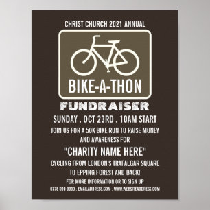 Fietsenbord, liefdadigheidsbike-a-Thon-evenement Poster