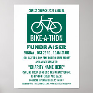 Fietsenbord, liefdadigheidsbike-a-Thon-evenement Poster