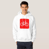 Fietsenbord - rood hoodie (Voorkant volledig)
