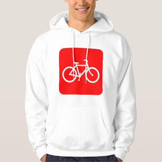 Fietsenbord - rood hoodie (Voorkant)