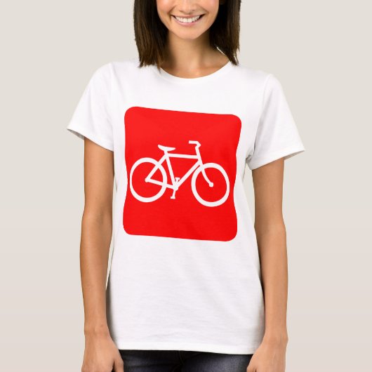 Fietsenbord - rood t-shirt (Voorkant)