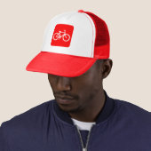 Fietsenbord - rood trucker pet (In situ)