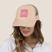 Fietsenbord - Roze Trucker Pet (In situ)