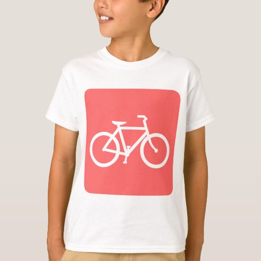 Fietsenbord - Tropisch roze T-shirt (Voorkant)