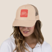 Fietsenbord - Tropisch roze Trucker Pet (In situ)