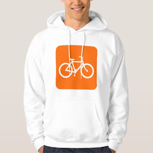 Fietsenbord - wit hoodie (Voorkant)