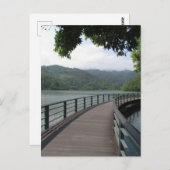 Fietsenbrug over water briefkaart (Voorkant / Achterkant)