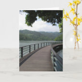 Fietsenbrug over water kaart (Gele Bloem)