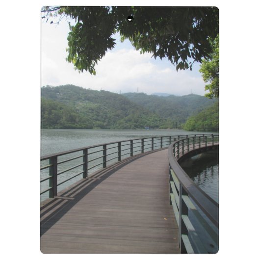 Fietsenbrug over water klembord (Achterkant)