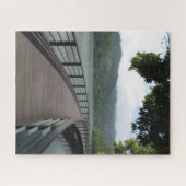 Fietsenbrug over water legpuzzel (Horizontaal)