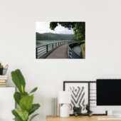 Fietsenbrug over water poster (Thuiskantoor)