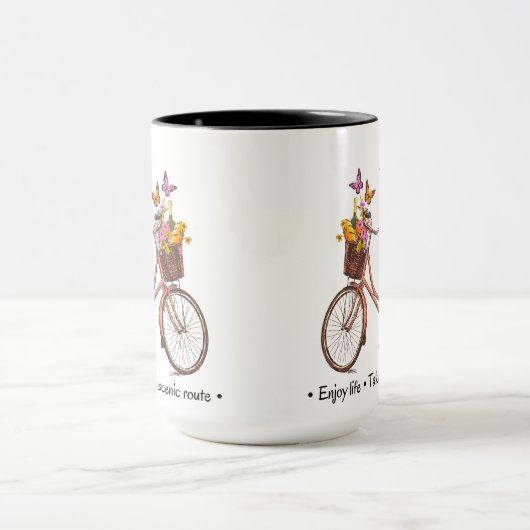  fietsencitaat mok (Midden)