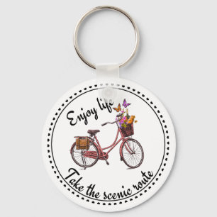 fietsencitaat sleutelhanger
