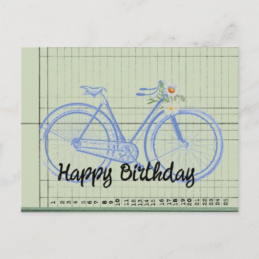  fietsencollage, gefeliciteerd met verjaardag briefkaart (Voorkant)