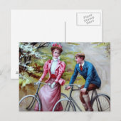 Fietsend Koppel Ansichtkaart Briefkaart (Voorkant / Achterkant)