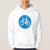 Fietsend Road Sign Mannen Hoodie (Voorkant)